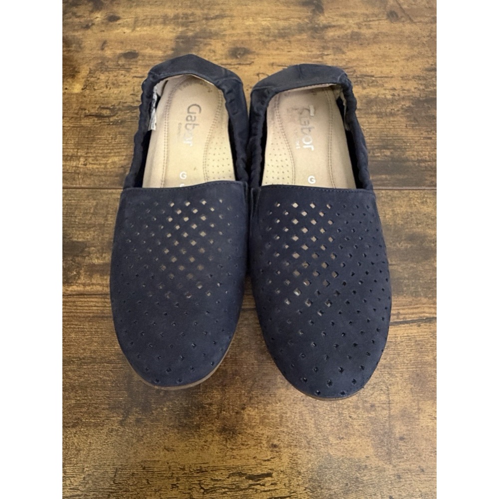 Women's Gabor Comfort UK 5 G US 7.5 Navy Blue Slip On Show - Lady Gabor